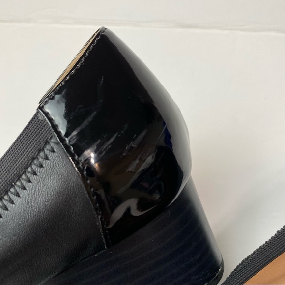 Geox Respira Black Floralie Round Toe Slip On Wedges with Bow Detail Size 9/39 - Picture 7 of 12